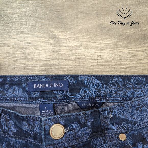 Bandolino Lisbeth Crop Jeans Size 6 - Picture 2 of 6